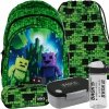 PIKSELE MINECRAFT PLECAK 3 WZORY BACKUP SZKOLNY MŁODZIEŻOWY ZESTAW 5 elem.